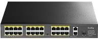 CUDY 24-Port 10/100M PoE+ Switch with 2 Gigabit Port+ 1SFP 300W