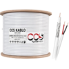 KX7 + Alimentation – Câble Coaxial CCTV CCS KABLO 500m Blanc